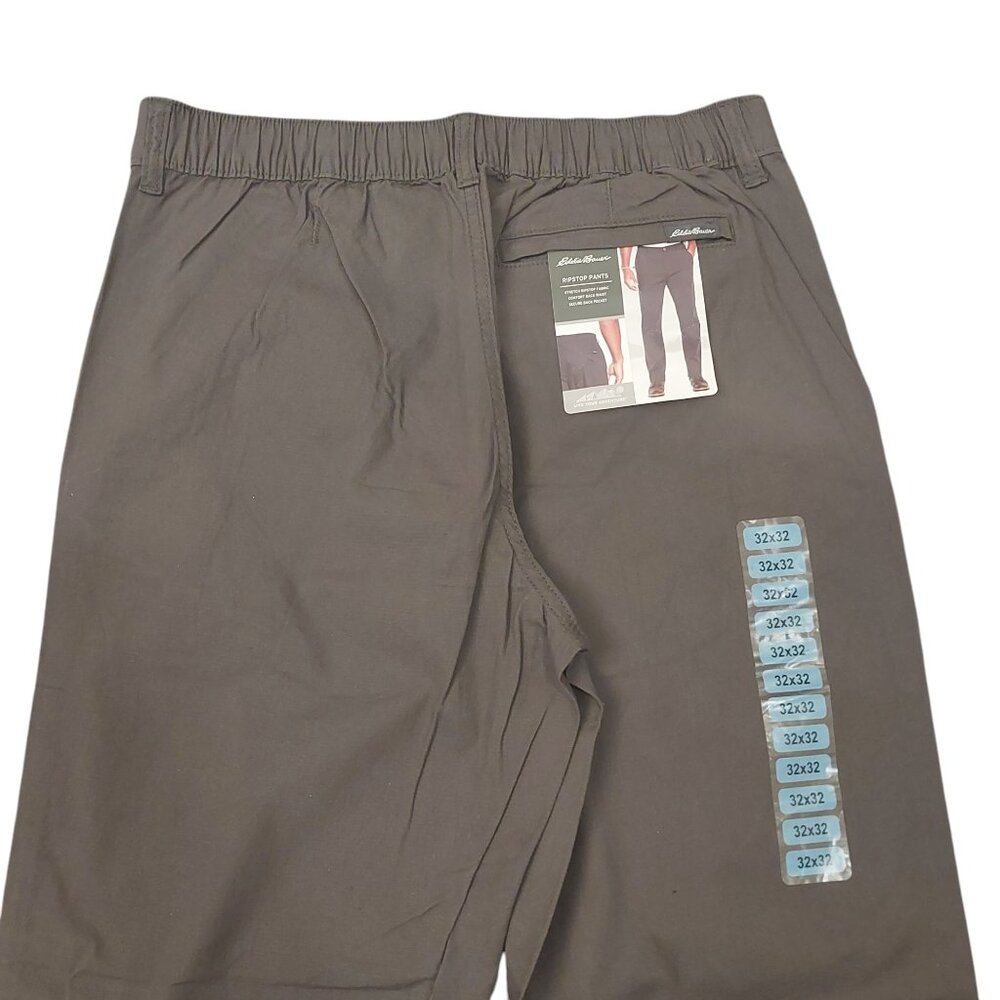 Eddie Bauer Men's Grey Ripstop Pants - Stretch Fabric, 32x32, NWT - Picture 5 of 5